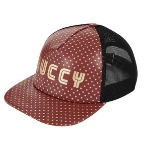 New Authentic Gucci Guccy leather baseball cap
